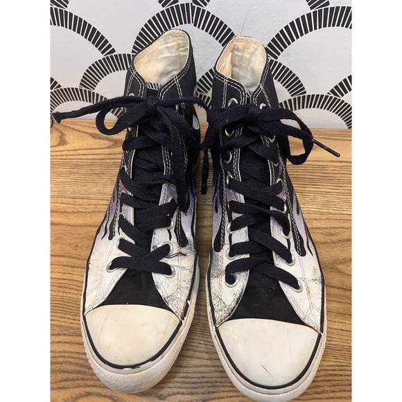 Converse Mens Size‎ 11 Purple Flames Shoes Chuck Taylor FIRE FLAME Black Hi Top main image 12